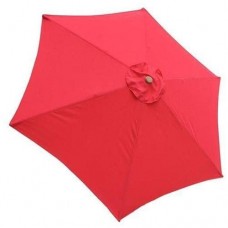 red 9 foot patio umbrella canopy replacement 6 rib   